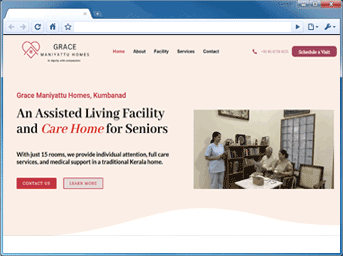 Grace Maniyattu Homes website design by Sansnet