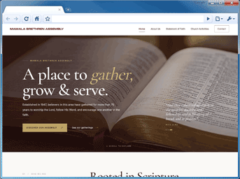 Mamala Brethren Assembly website design by Sansnet